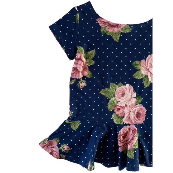 Girls Peplum Top Canadian Small Shop Handmade - Picture 2 of 7